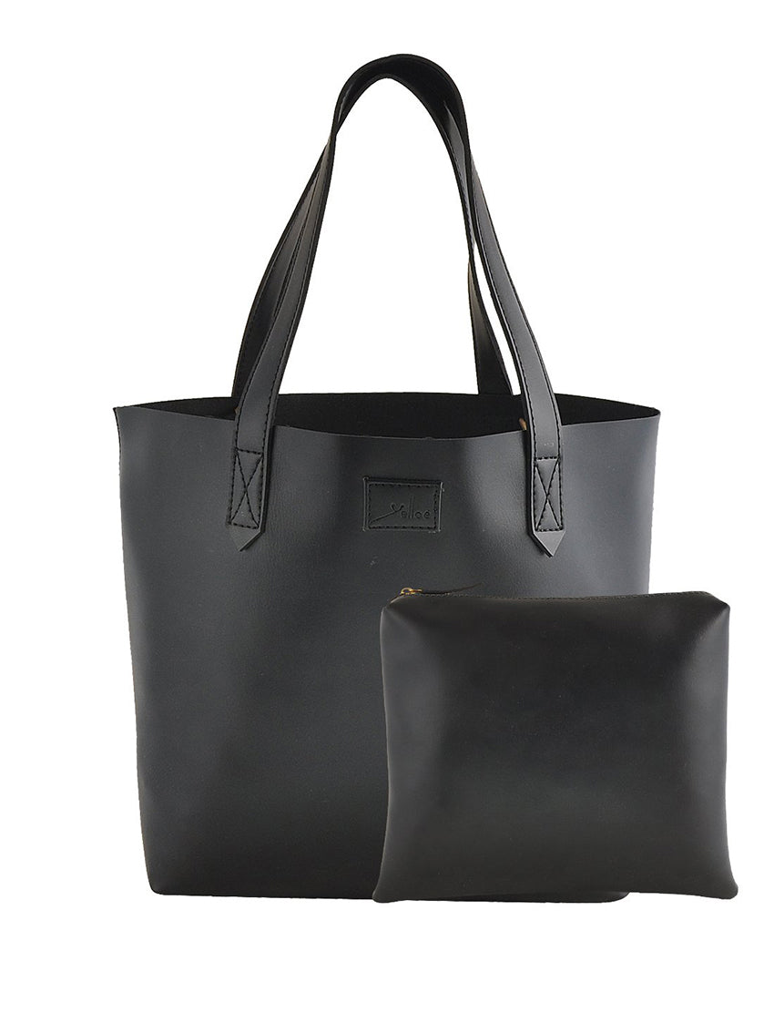 Polène | Bag - Béri - Black Textured Leather