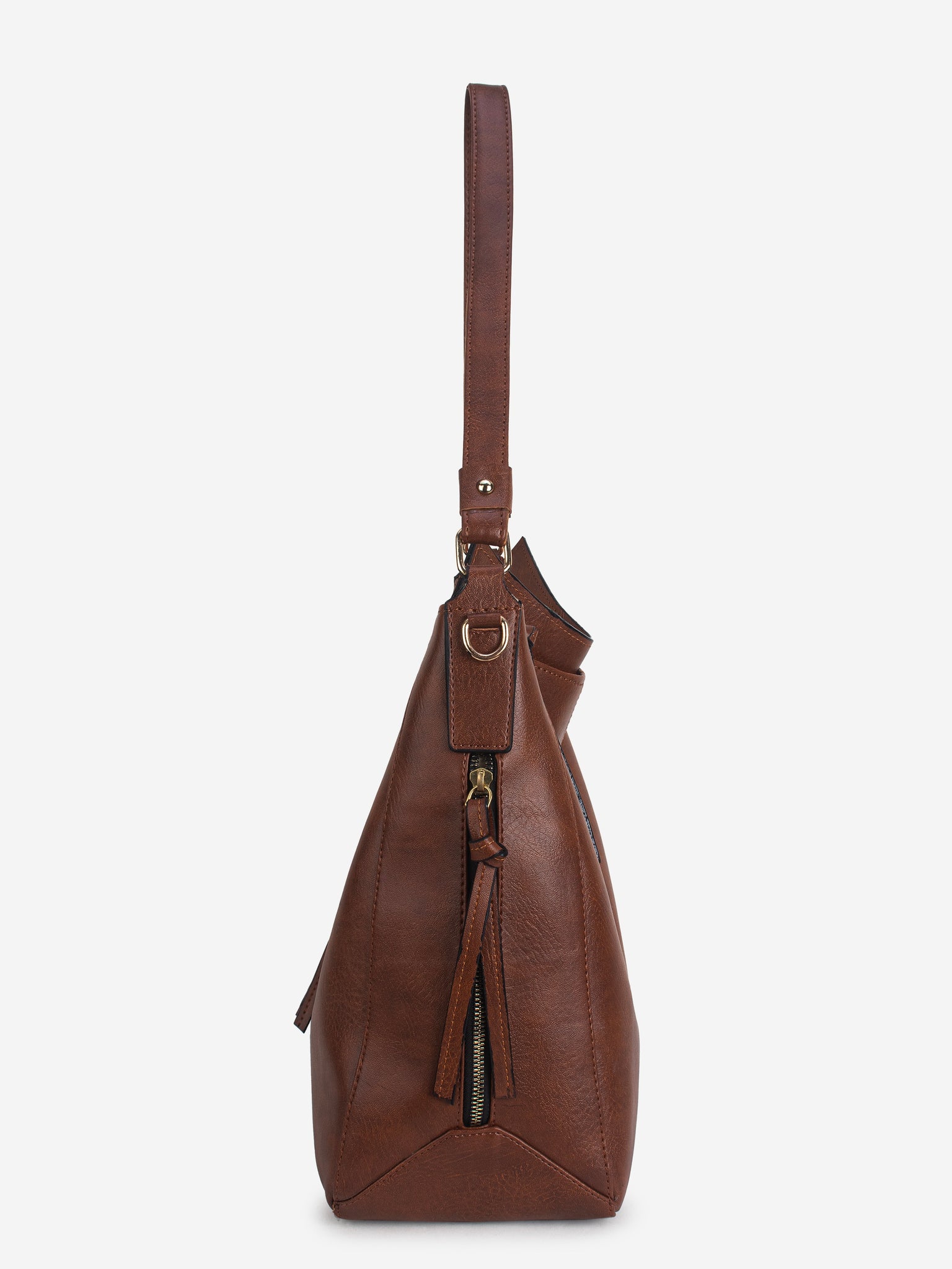 Tan Synthetic Leather Handbag for Women