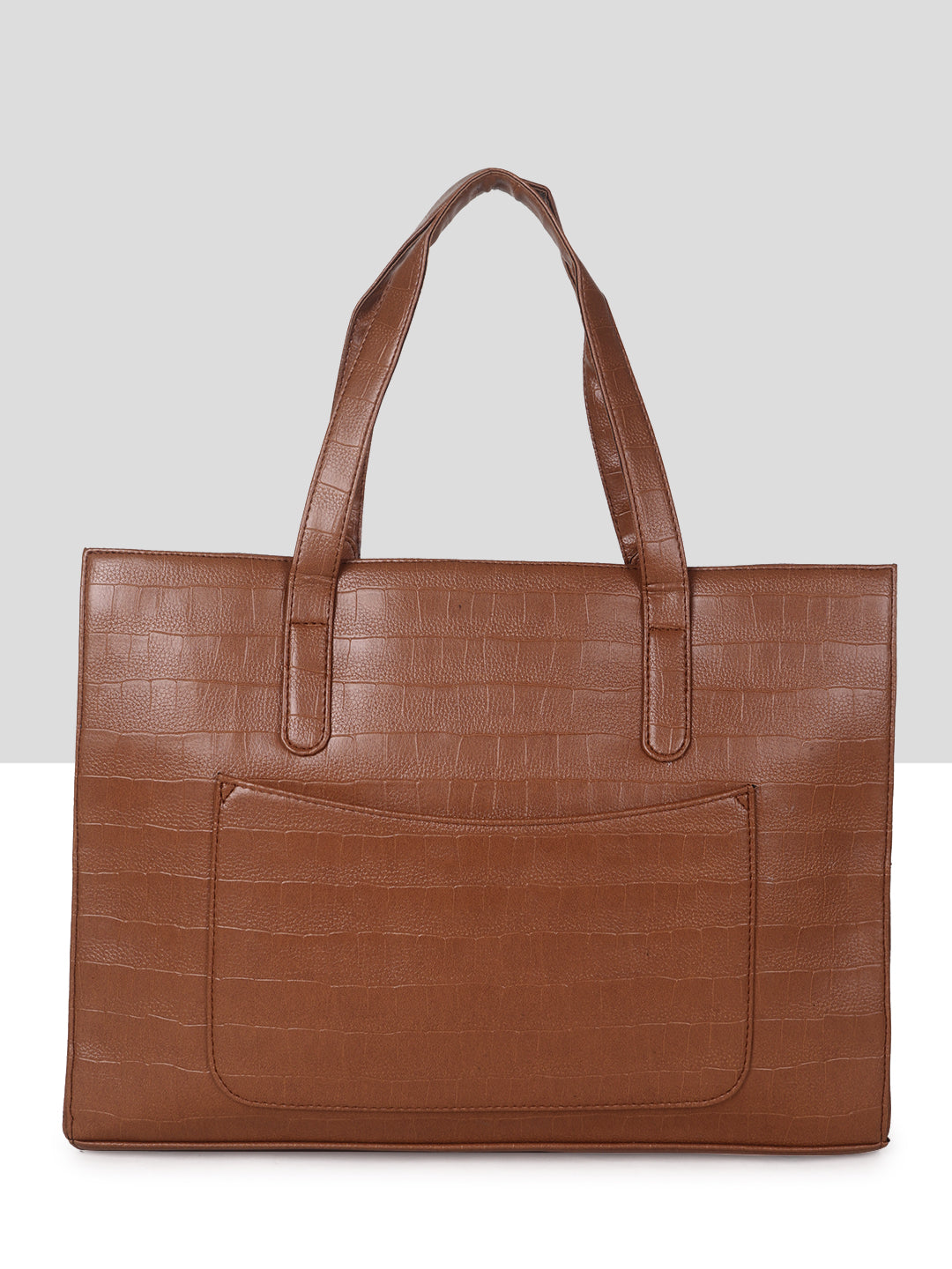 Tan PU Leather Shoulder Bag for Women