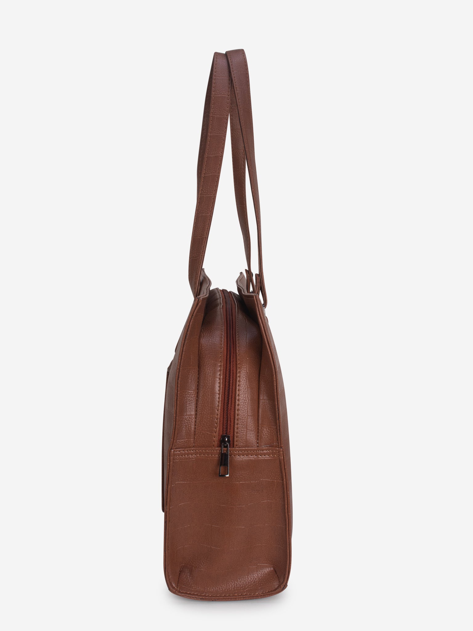 Tan PU Leather Shoulder Bag for Women