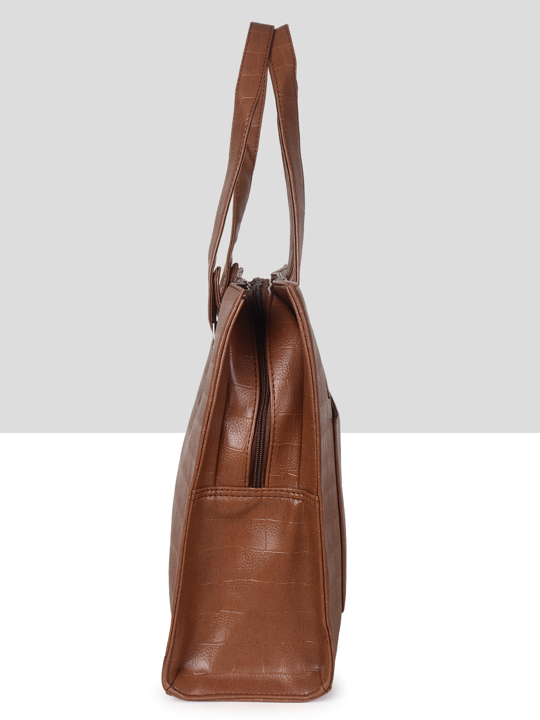 Tan PU Leather Shoulder Bag for Women