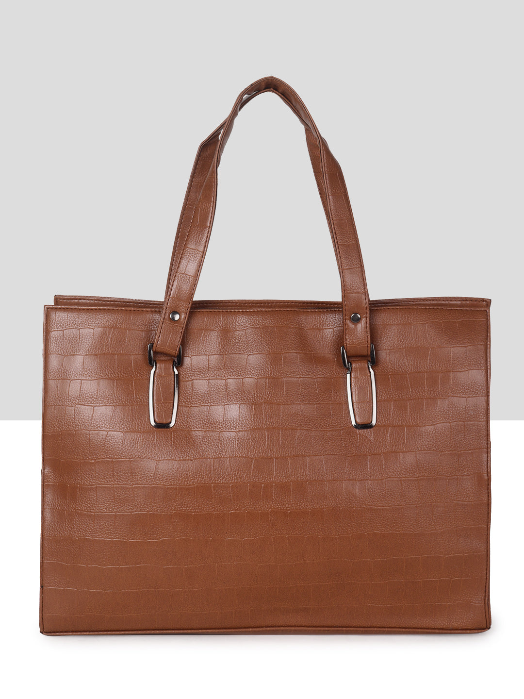 Tan PU Leather Shoulder Bag for Women