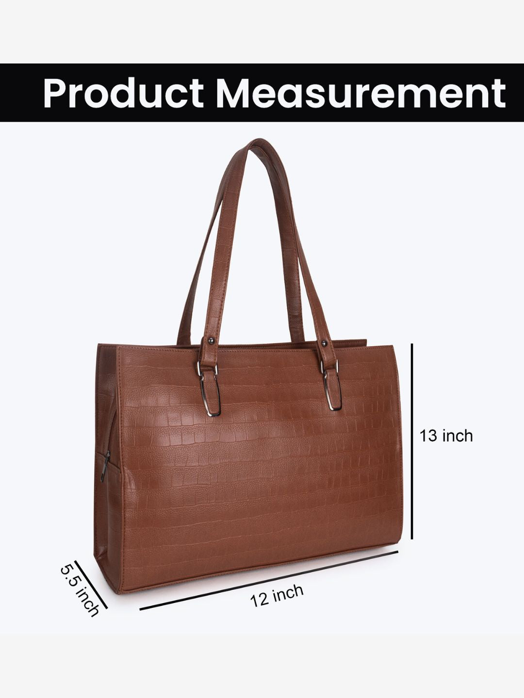 Tan PU Leather Shoulder Bag for Women