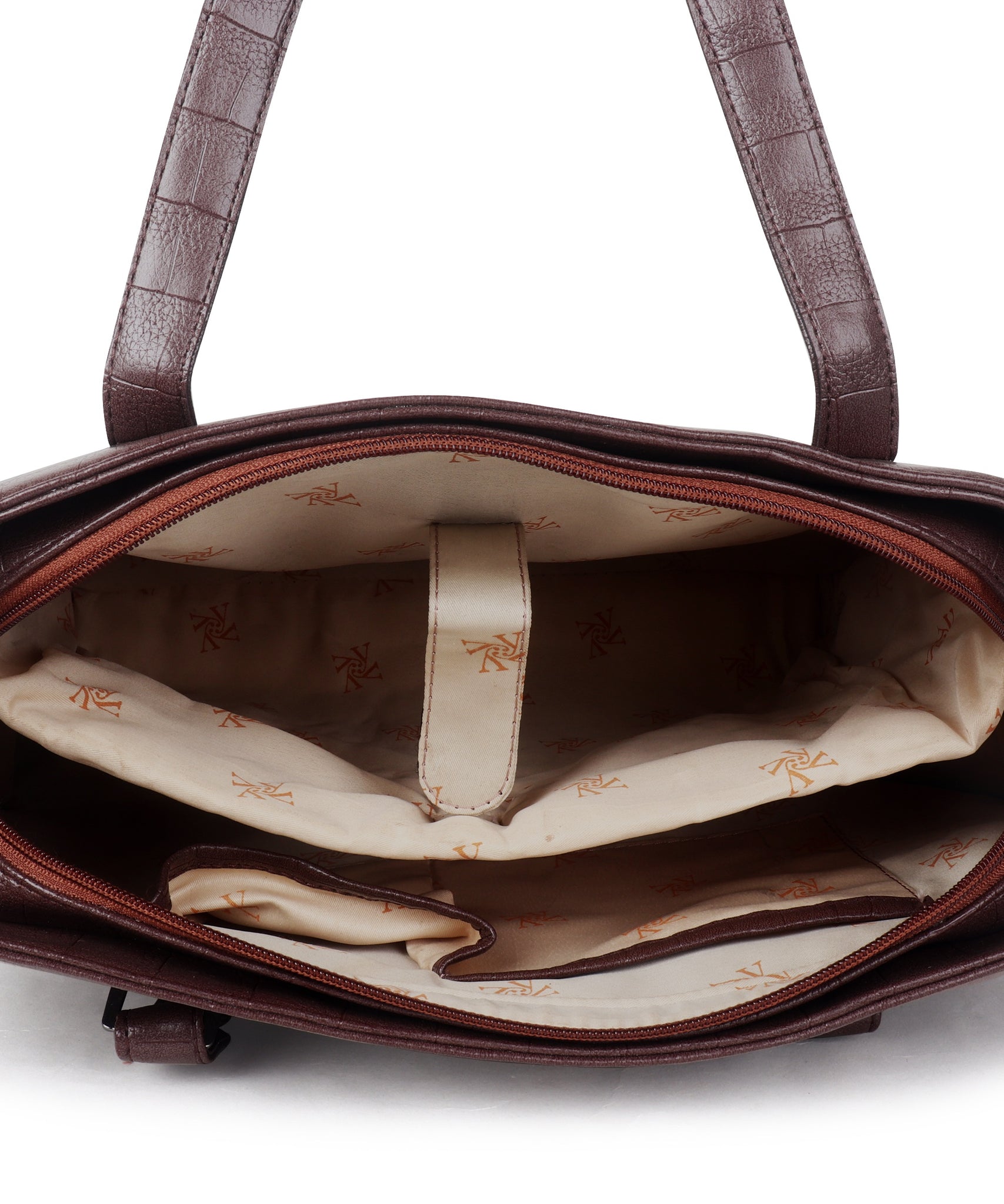 Brown PU Leather Shoulder Bag for Women