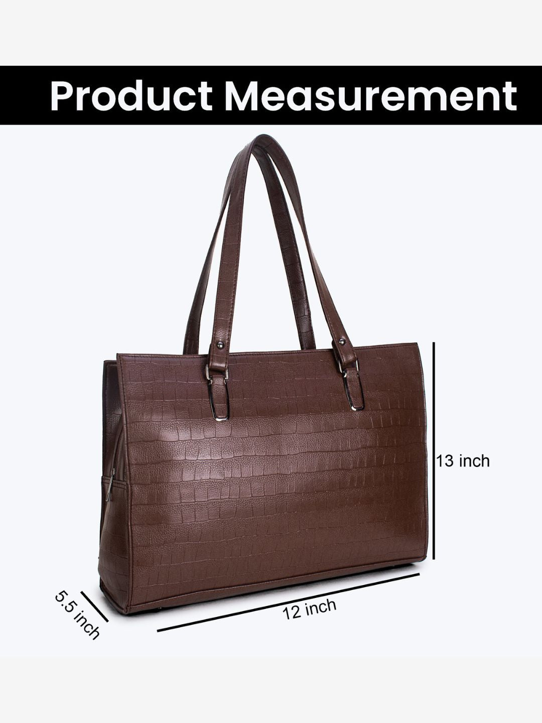 Brown PU Leather Shoulder Bag for Women