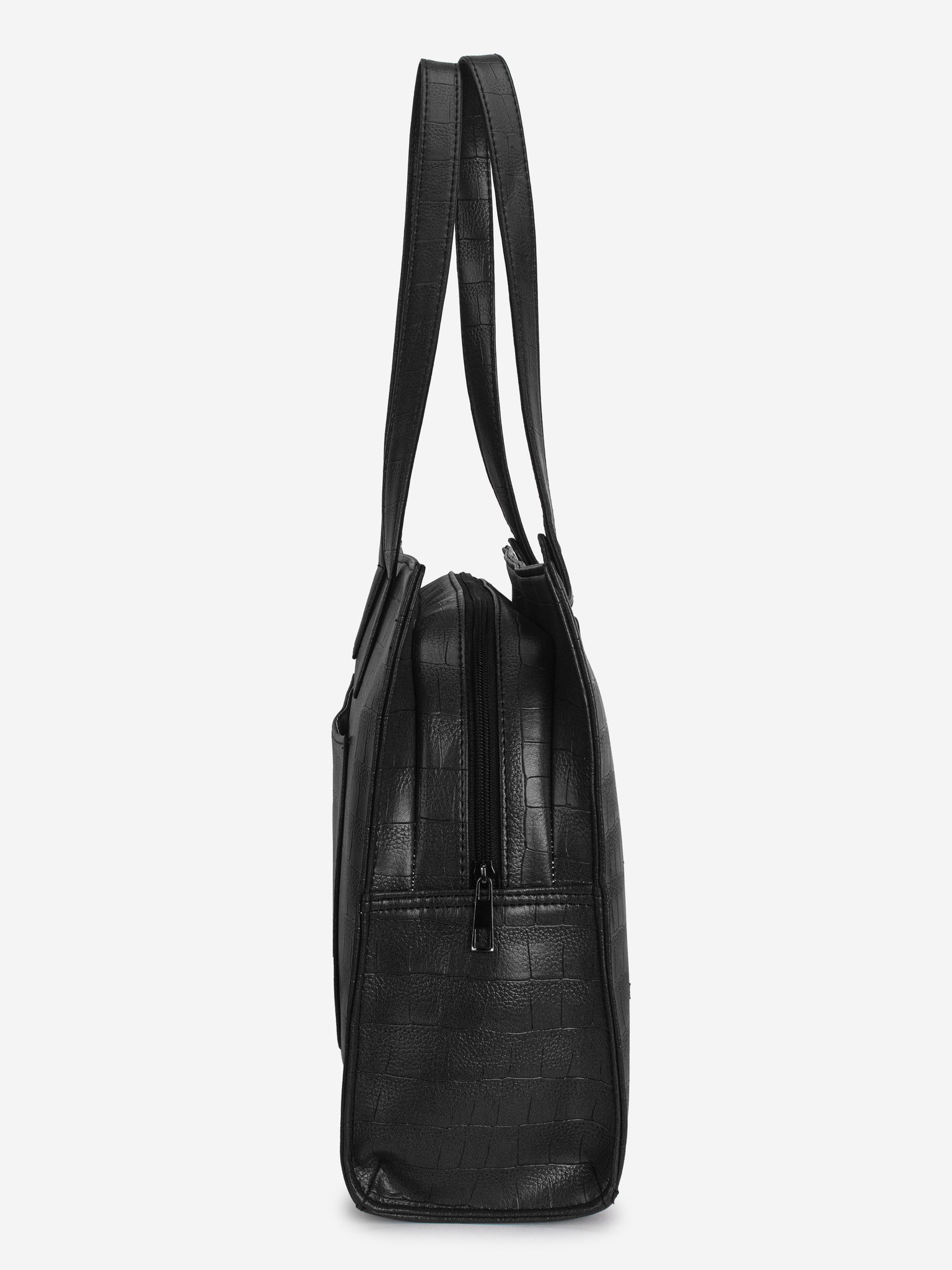 Black PU Leather Shoulder Bag for Women