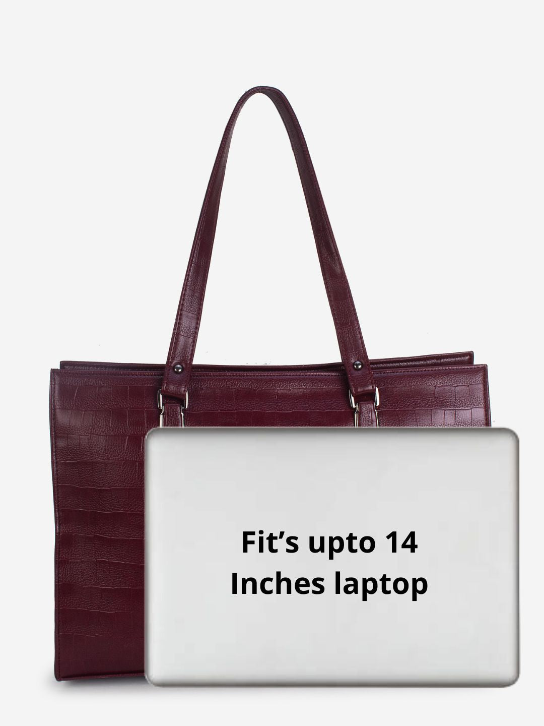 Maroon PU Leather Shoulder Bag for Women