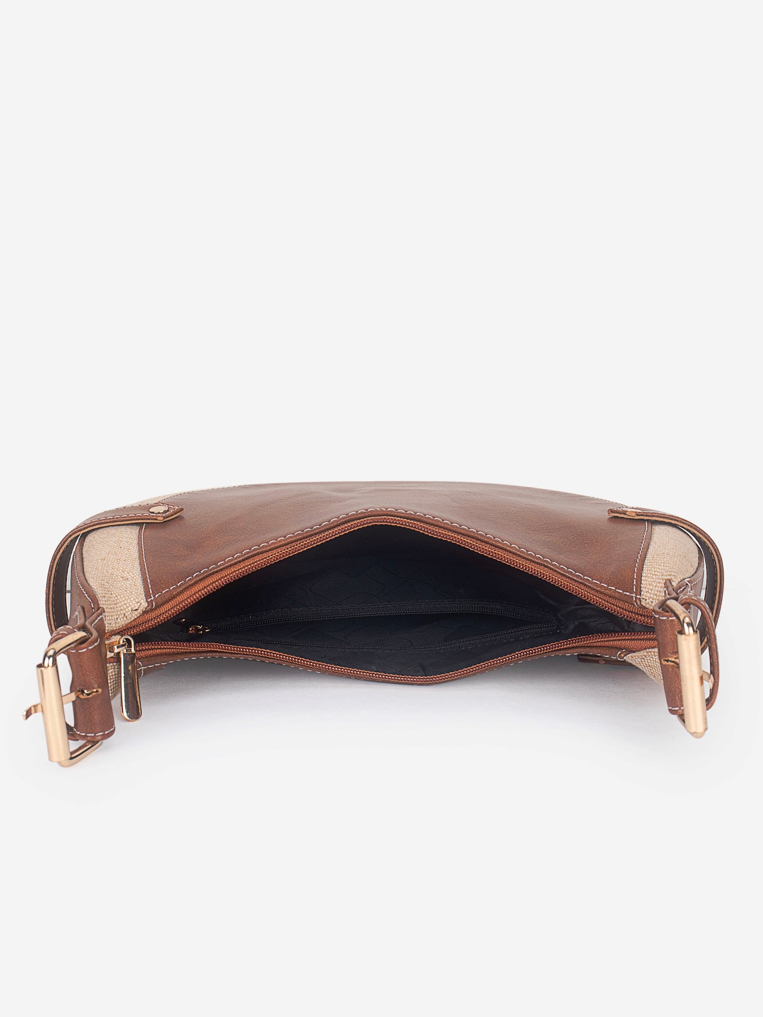 Tan-Beige Baguette Hand Bag