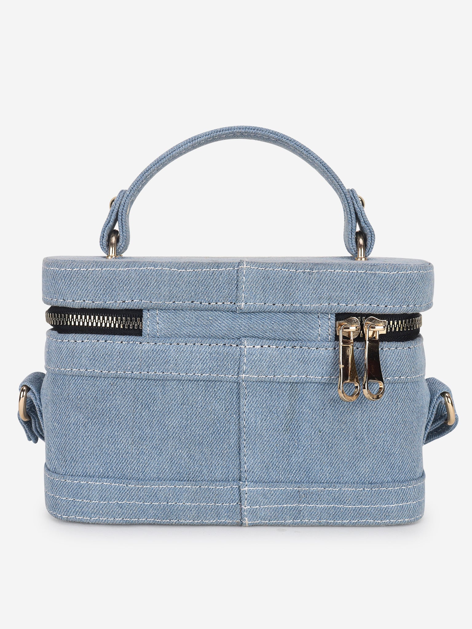 Blue Denim Bucket Sling Bag