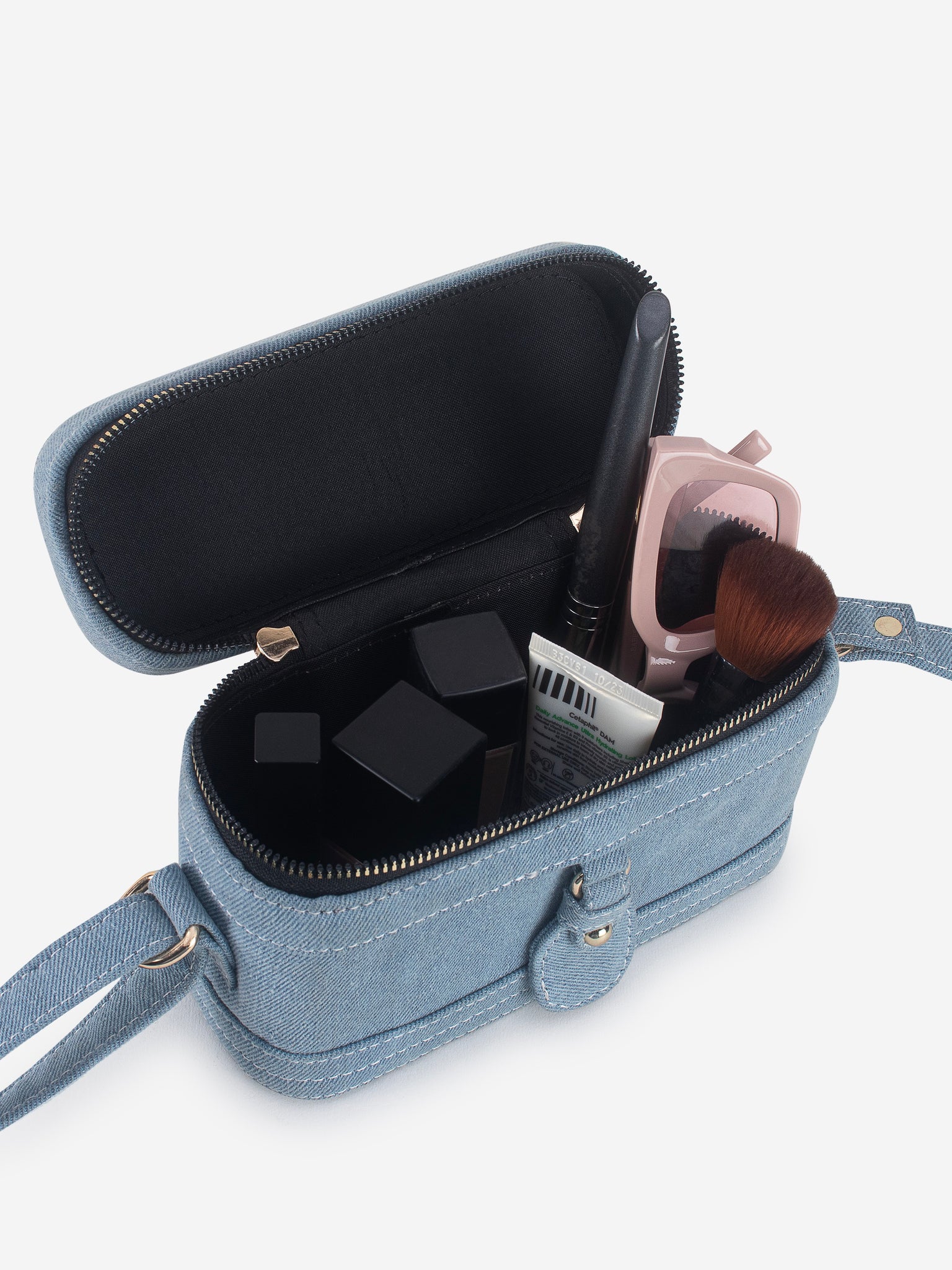 Blue Denim Bucket Sling Bag