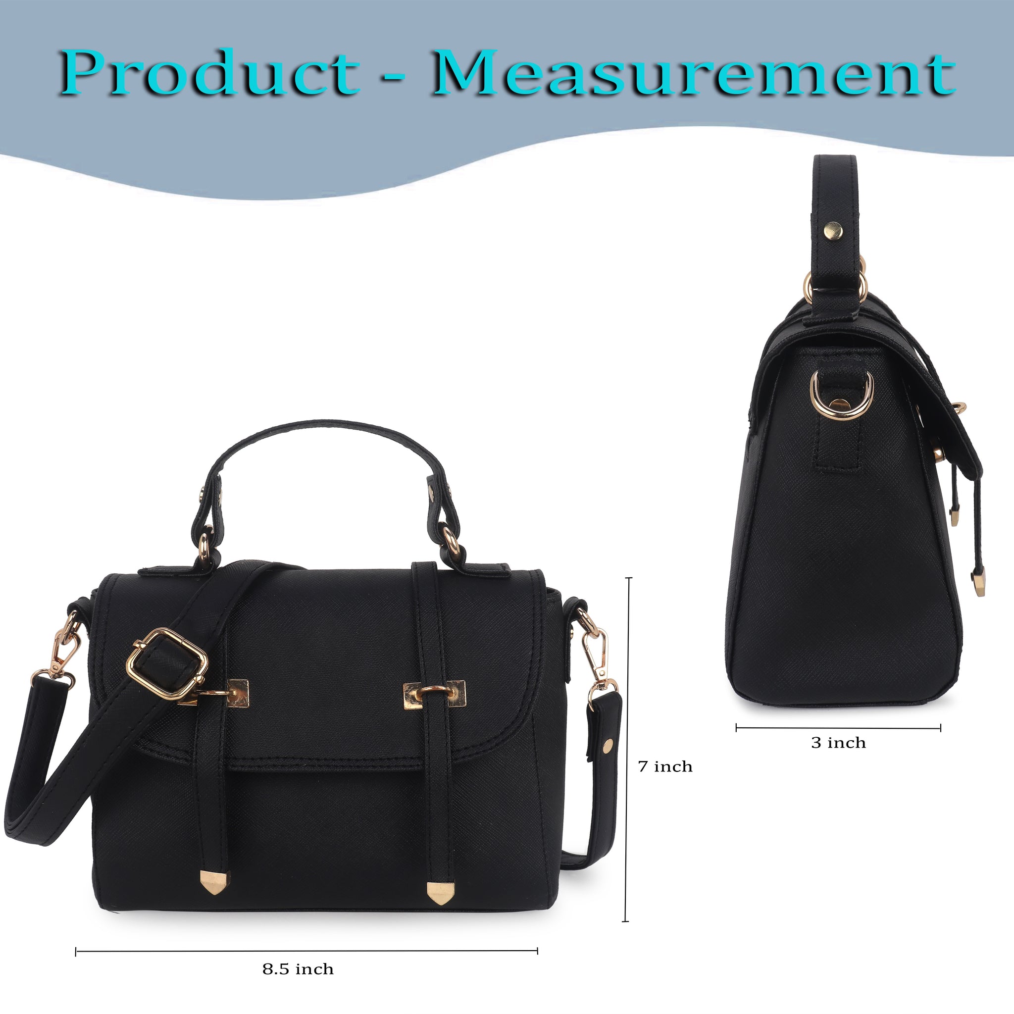 Black Satchel Handbag