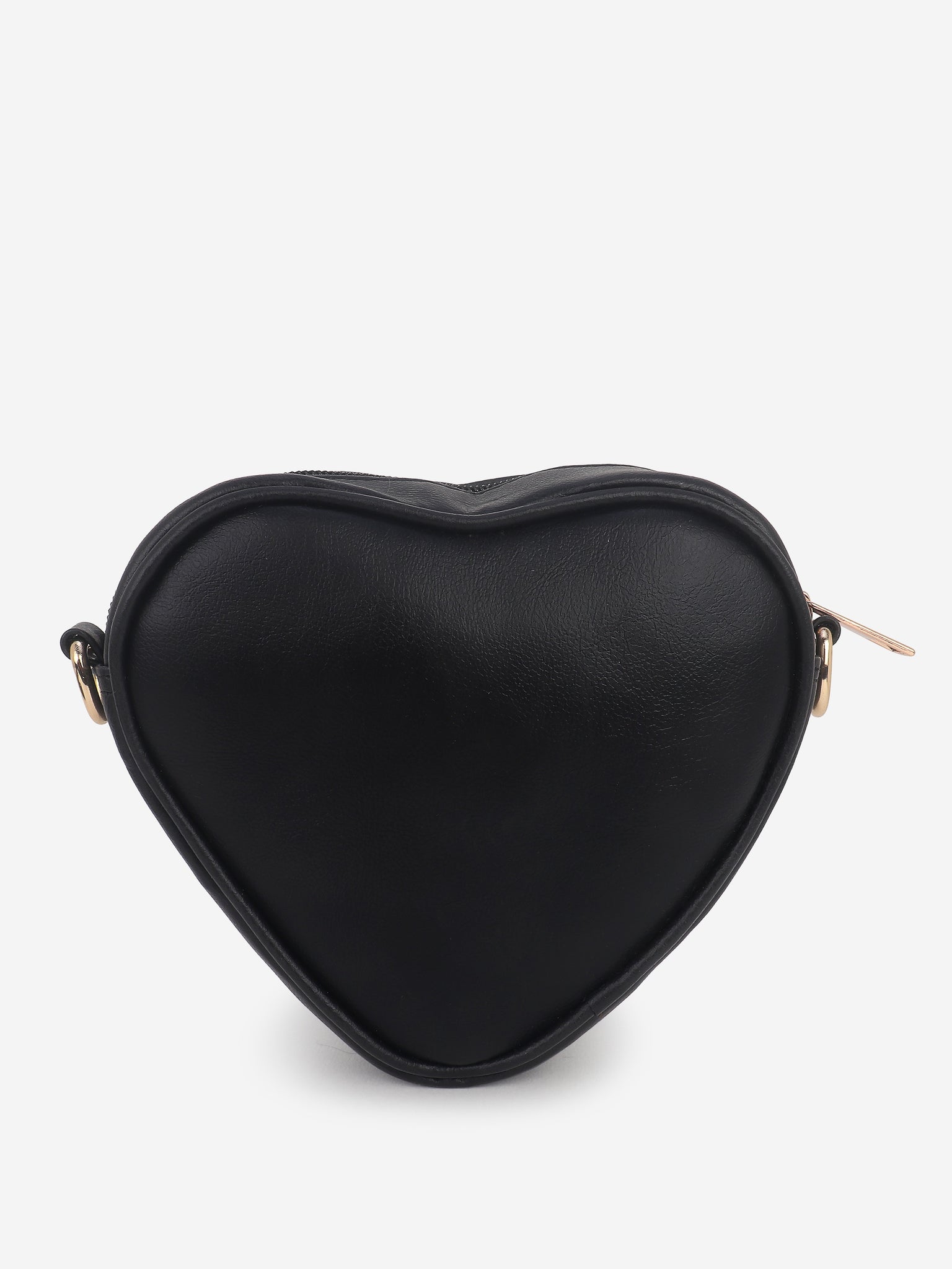 Black Heart Shaped Sling Bag