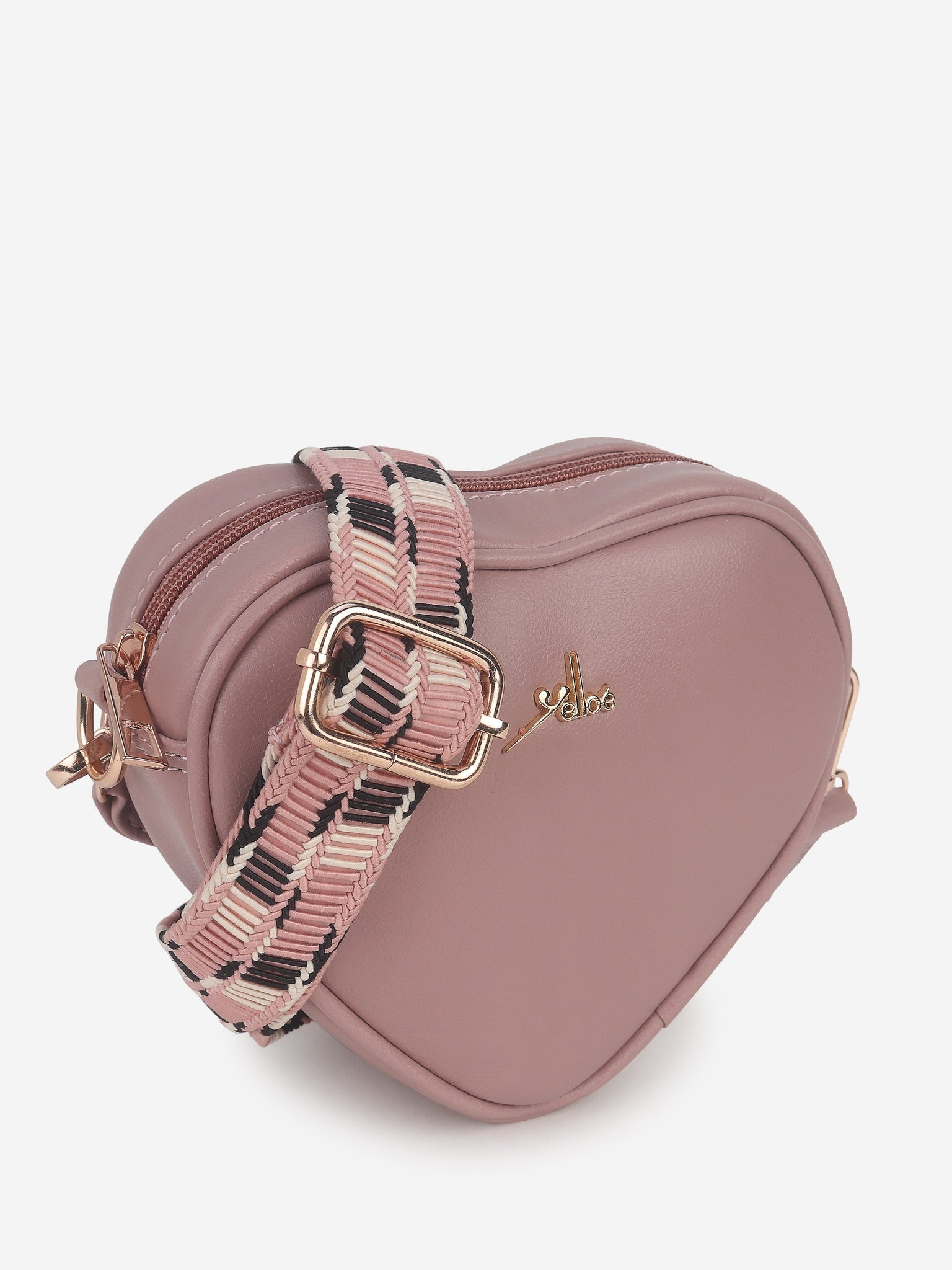 Pink Heart Shaped Sling Bag