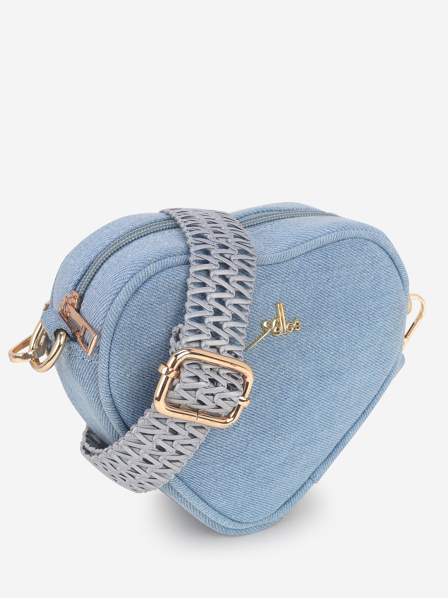 Blue Heart Shaped Sling Bag