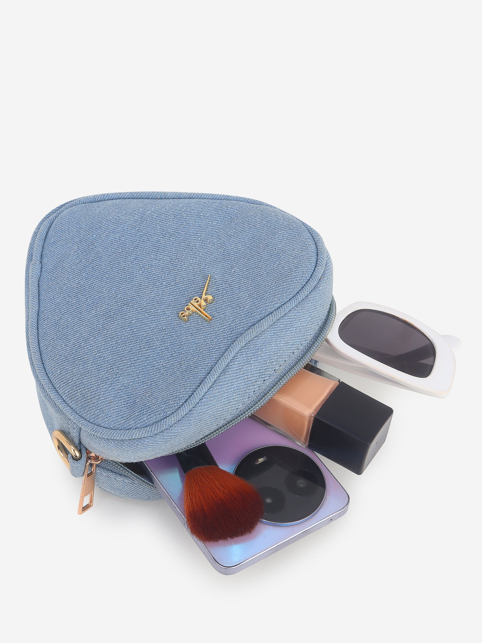 Blue Heart Shaped Sling Bag