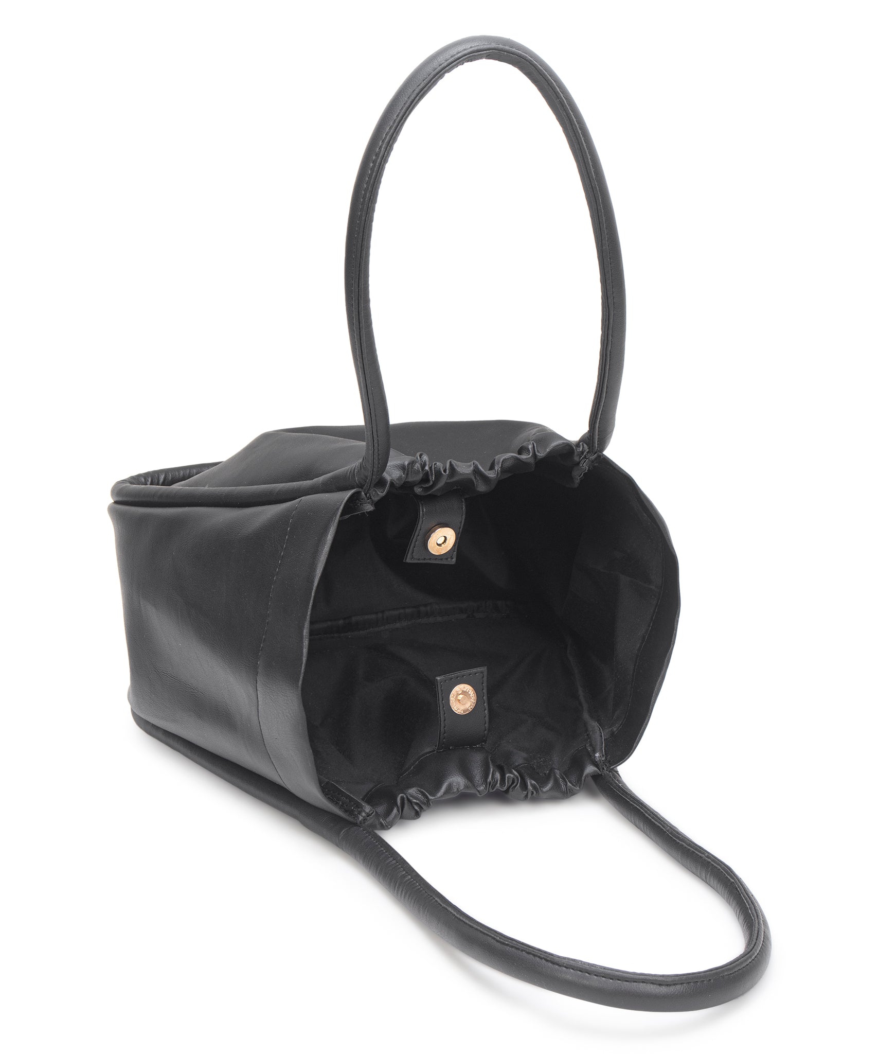 Women Black Medium Solid Shoulder Bag with Pouch