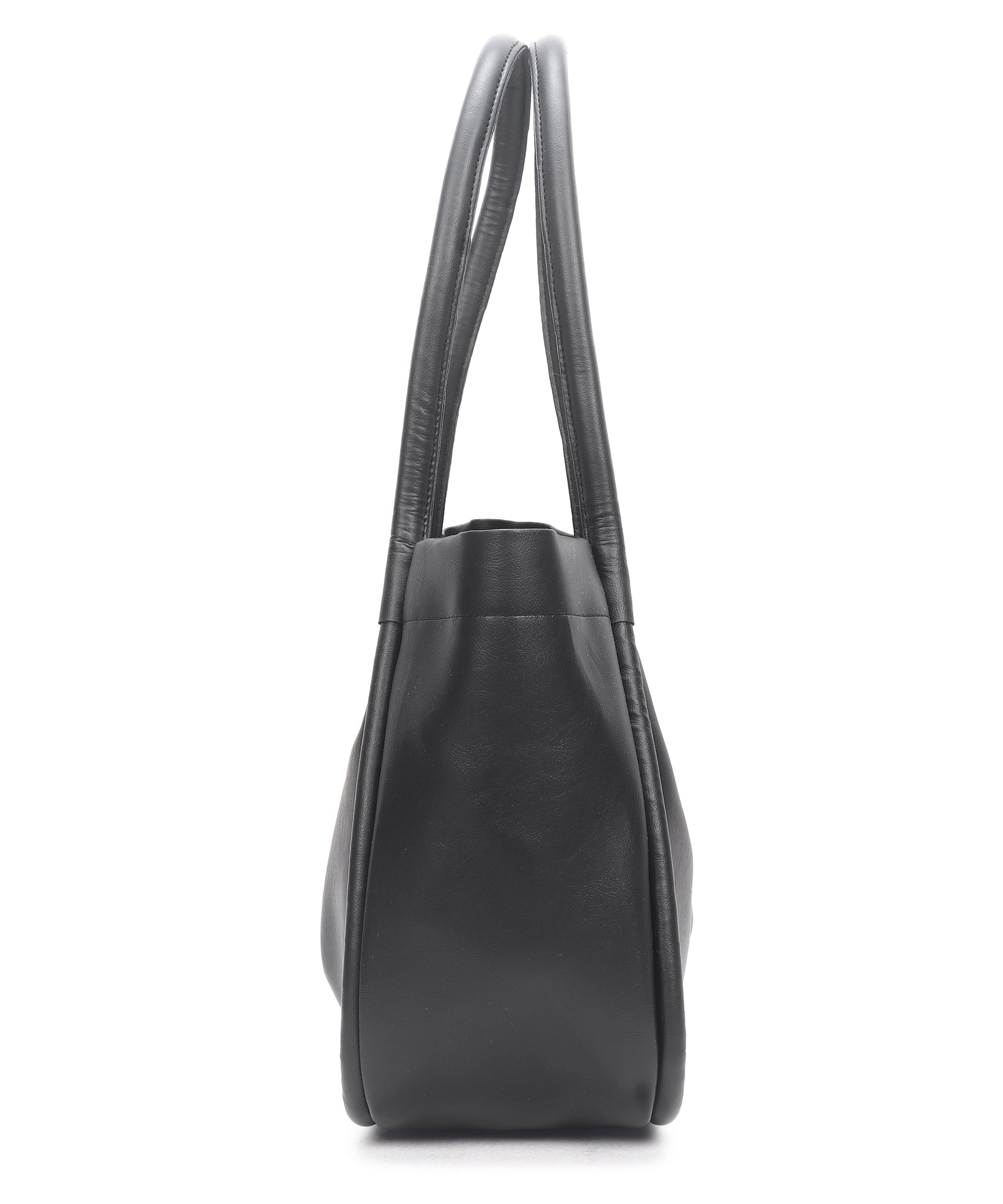 Women Black Medium Solid Shoulder Bag with Pouch