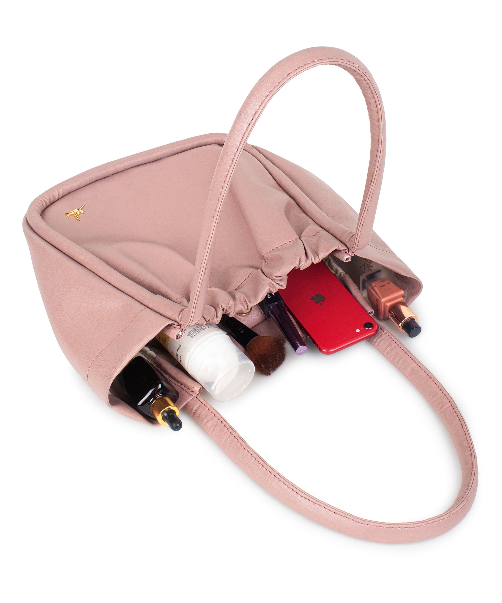 Women Pink Medium Solid Shoulder Bag with Pouch