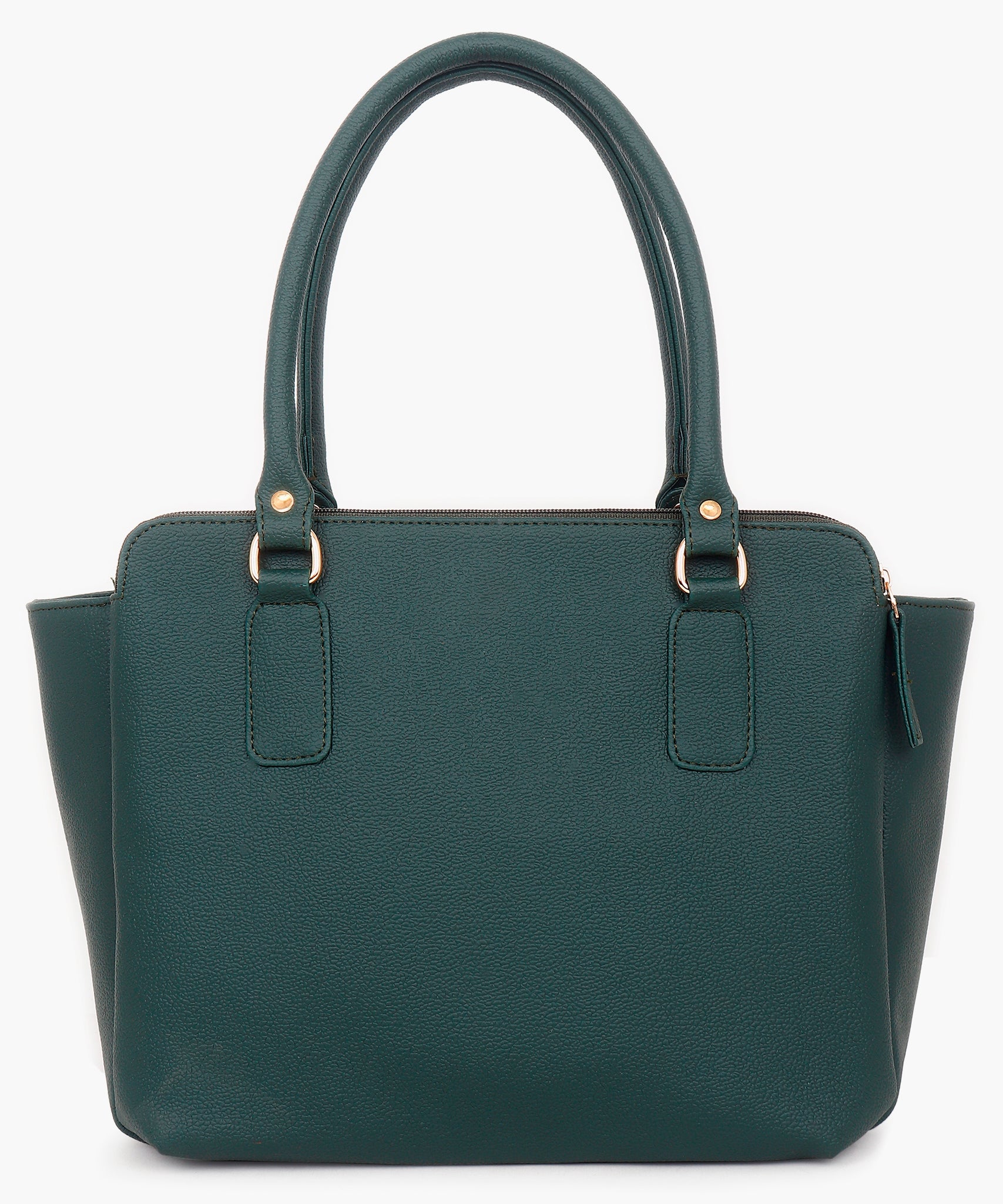 Multi Compartment trendy Handbag Green